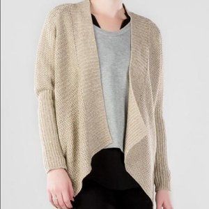 Quinn Cardigan Wrap Sweater Gray Fuzzy boho 1407
